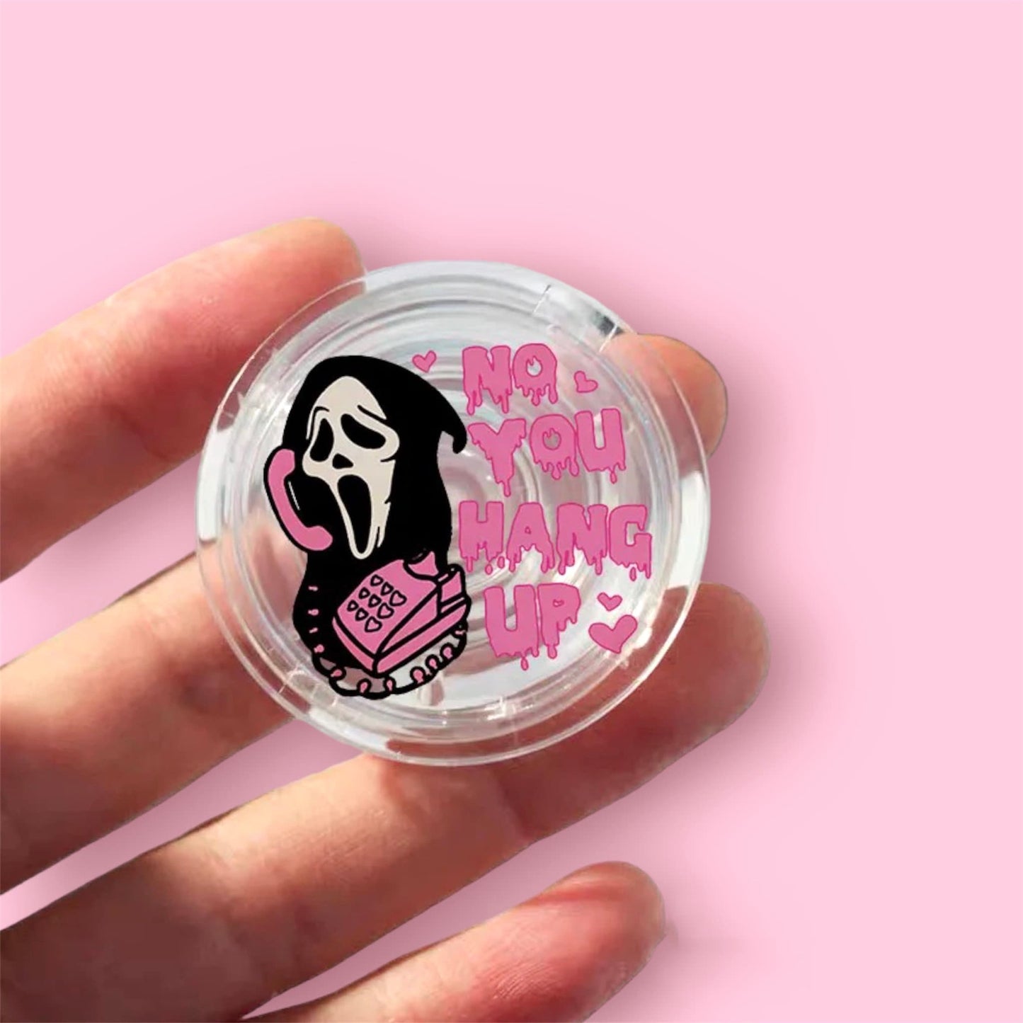 GHOSTFACE PHONE GRIP / Socket Stand / Scream Movie / Thriller Horror / Cute Accessory / Hello Sydney / You Hang Up / Pop Tok / Gift / Pink