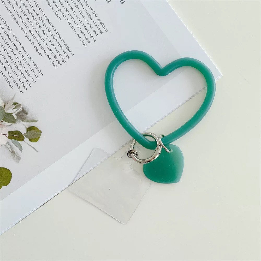 HEART WRISTLET / Phone Holder / Bracelet / iPhone Lanyard / Fun Cute Colorful / Aesthetic / Trendy Unique / Kawaii / Girl Teen Gift / Grasp