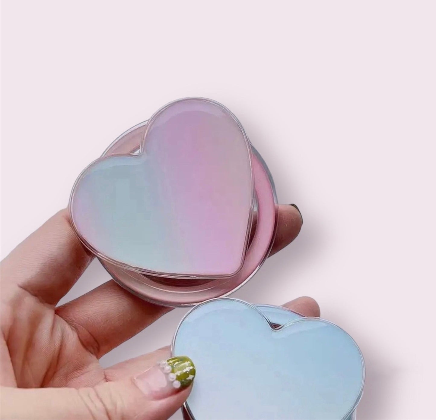 COTTON CANDY HEART / Magnetic Phone Grip / Socket Stand / Mag Safe / Accessories / Trendy Unique iPhone Charm / Pink Blue / Kawaii Love Pop