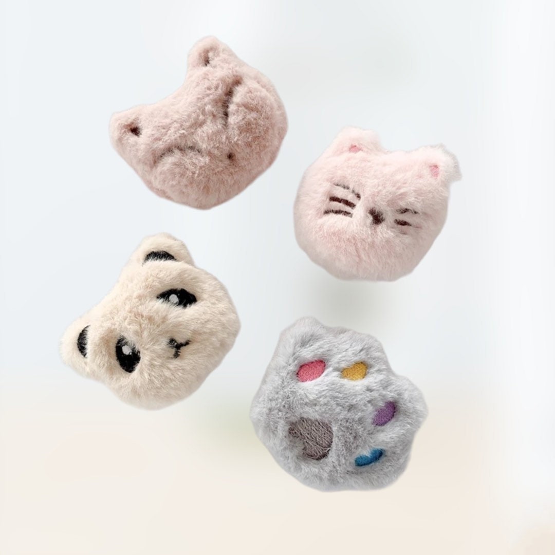 PLUSH ANIMALS / Phone Grip / Socket Stand / Accessories / Trendy Charm / Panda / Fox / iPhone / Fuzzy / Fluffy / Cute / Kawaii Pop / Gift