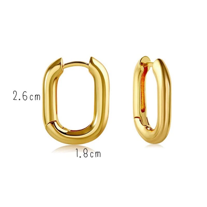 CHUNKY HOOP EARRINGS / Minimalist / Chic / Pretty / Delicate / Aesthetic / Trendy Unique / Party Wedding / Minimal / Beautiful / Gold Silver