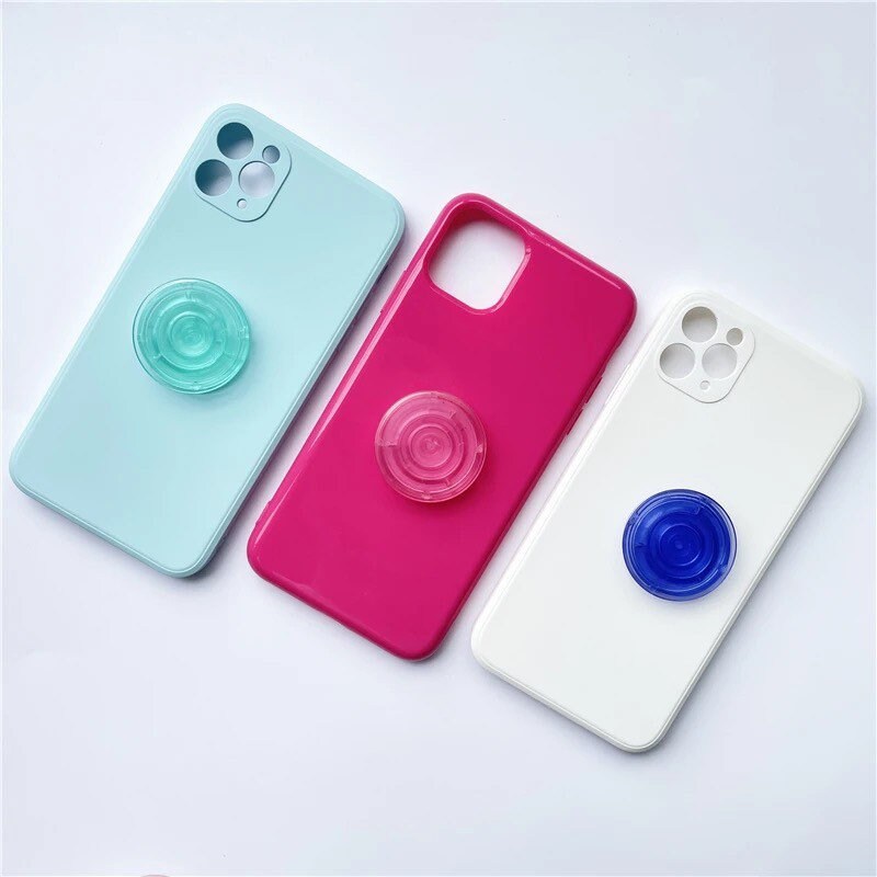 TRANSPARENT BUTTON / Phone Grip / Socket Stand / Trendy Colorful Accessories / Unique / Cute Charm / iPhone / Kawaii / Aesthetic / Fun / Mod
