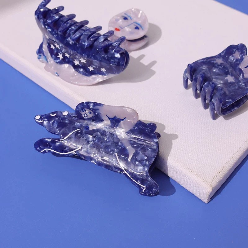 BEAR HUG / Hair Clip / Claw Barrette / Animal Lover / Artistic / Naked Woman / Unique Accessory / Magical / Whimsical Girl / Teen Gift