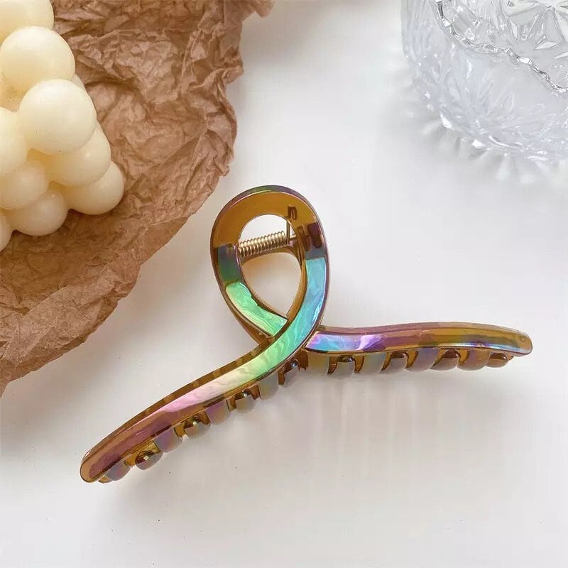 CANDY LOOP / Pearl Hair Clip / Claw Barrette / Colorful / Kawaii / INS / Minimal / Multi Color / Pastel / Accessory / Girl Teen Gift / Opal