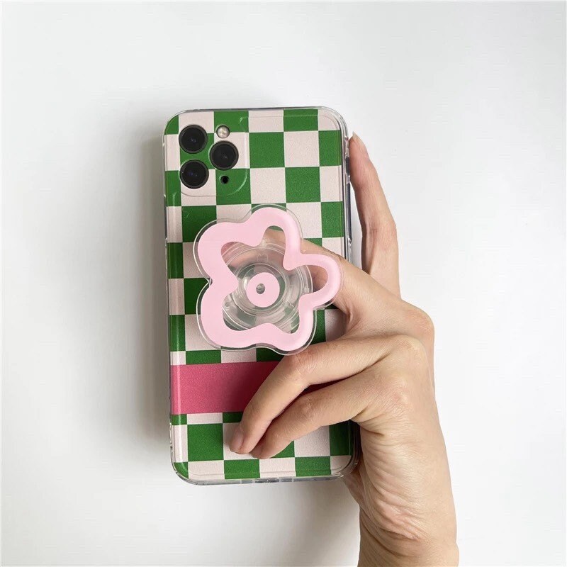 FUN FLOWER / Phone Grip / Socket / Stand / Accessories / Trendy / Unique / Glossy Charm / iPhone / Floral / Cute / Kawaii / Extendable