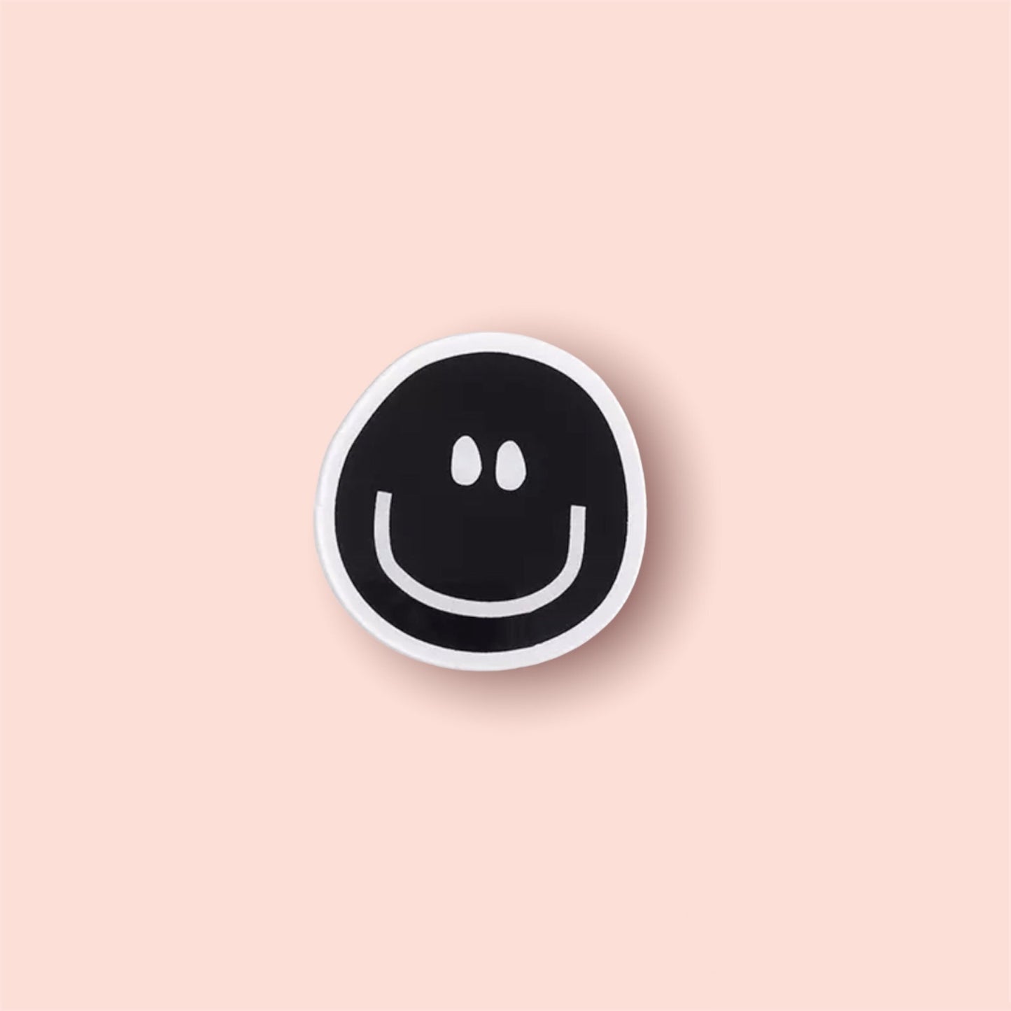 SMILEY PHONE GRIP / Smiley Face / Socket / Stand / Accessories / Trendy / Unique / Charm / iPhone / Black + White / Fun Pop / Cute / Kawaii