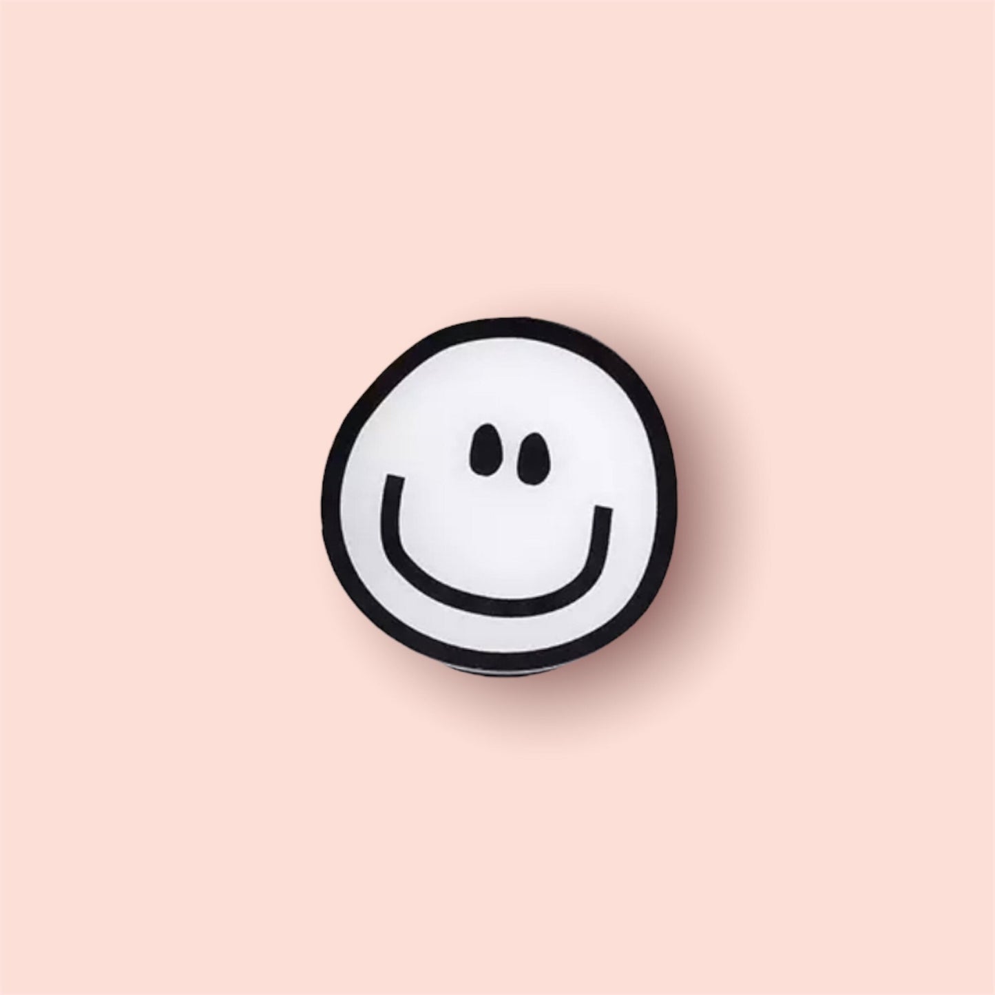 SMILEY PHONE GRIP / Smiley Face / Socket / Stand / Accessories / Trendy / Unique / Charm / iPhone / Black + White / Fun Pop / Cute / Kawaii