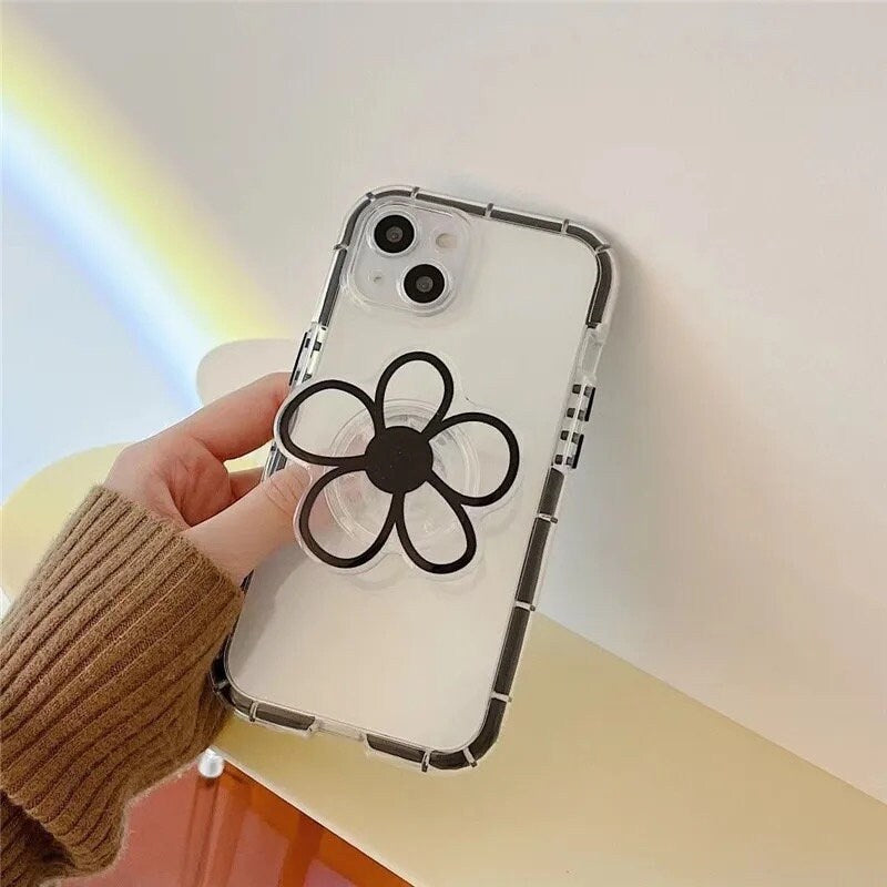 DAISY FLOWER / Phone Grip / Socket / Stand / Accessories / Trendy / Unique / Clear Charm / iPhone / Floral / Cute Kawaii / Tok / Extendable