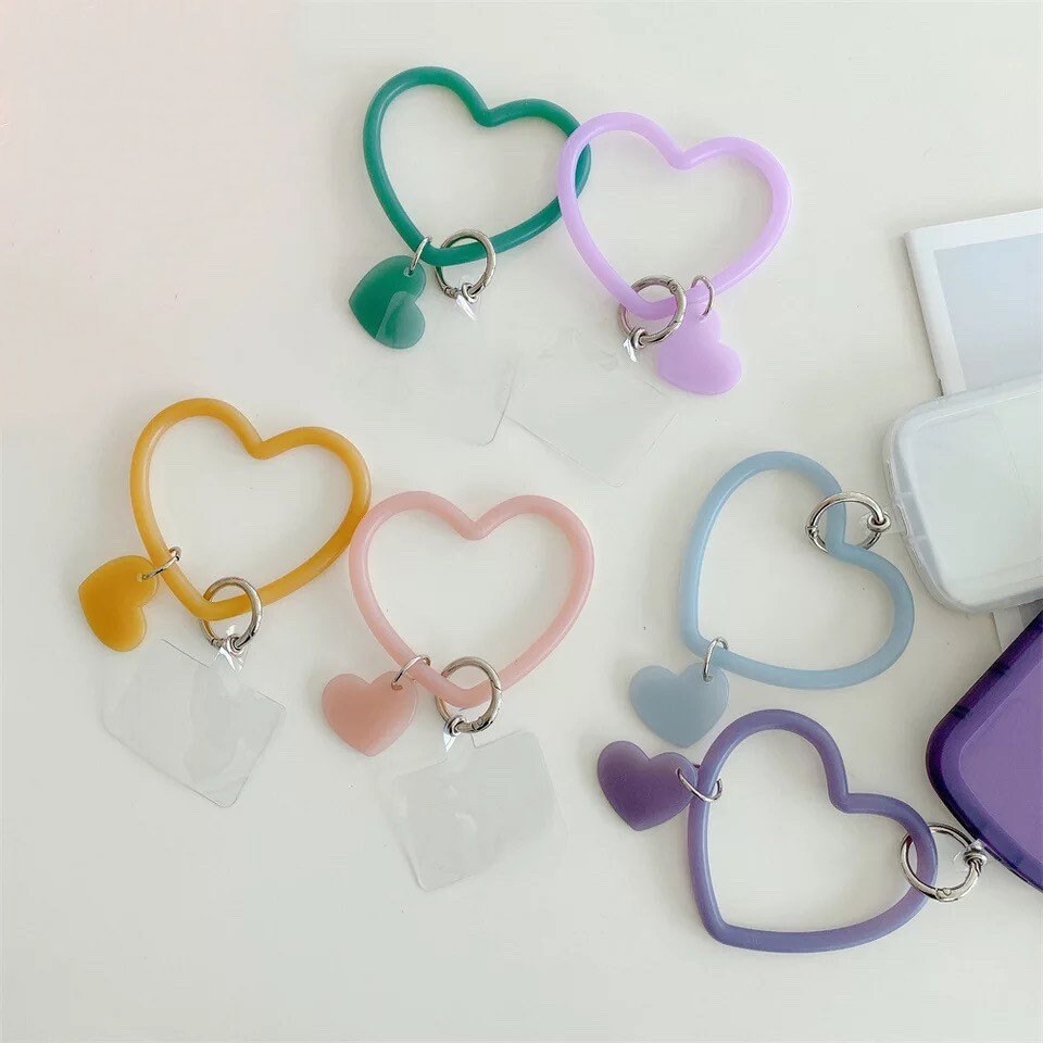 HEART WRISTLET / Phone Holder / Bracelet / iPhone Lanyard / Fun Cute Colorful / Aesthetic / Trendy Unique / Kawaii / Girl Teen Gift / Grasp