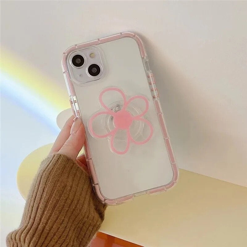 DAISY FLOWER / Phone Grip / Socket / Stand / Accessories / Trendy / Unique / Clear Charm / iPhone / Floral / Cute Kawaii / Tok / Extendable