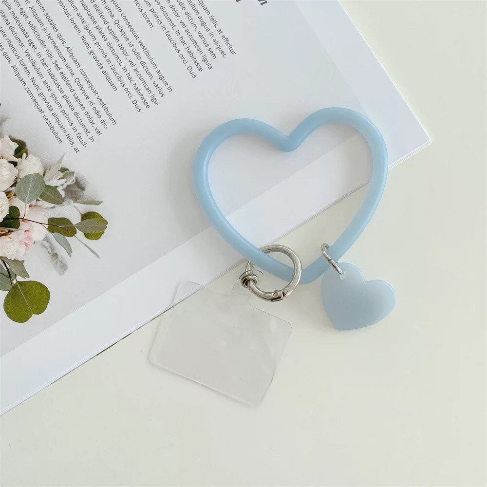 HEART WRISTLET / Phone Holder / Bracelet / iPhone Lanyard / Fun Cute Colorful / Aesthetic / Trendy Unique / Kawaii / Girl Teen Gift / Grasp