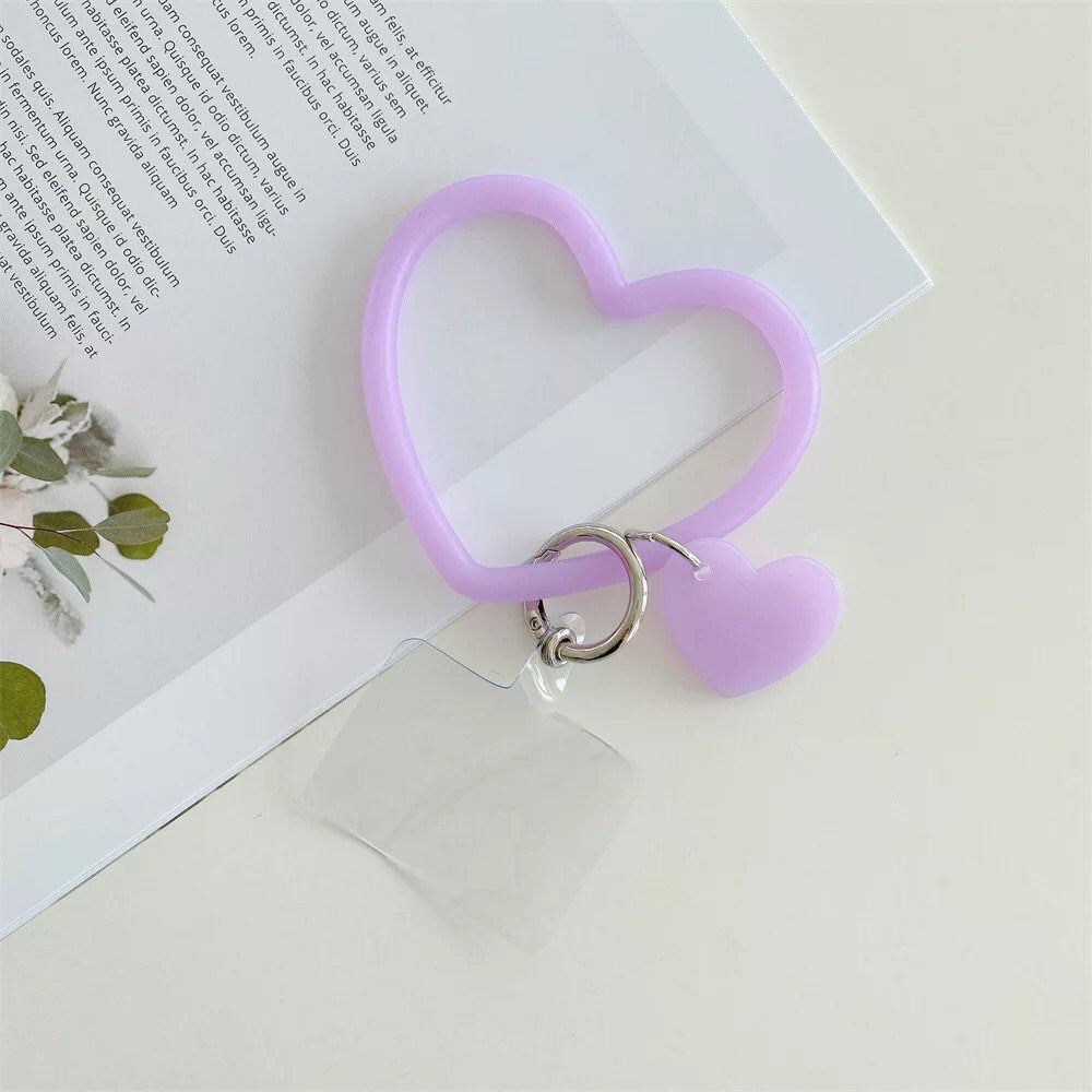 HEART WRISTLET / Phone Holder / Bracelet / iPhone Lanyard / Fun Cute Colorful / Aesthetic / Trendy Unique / Kawaii / Girl Teen Gift / Grasp
