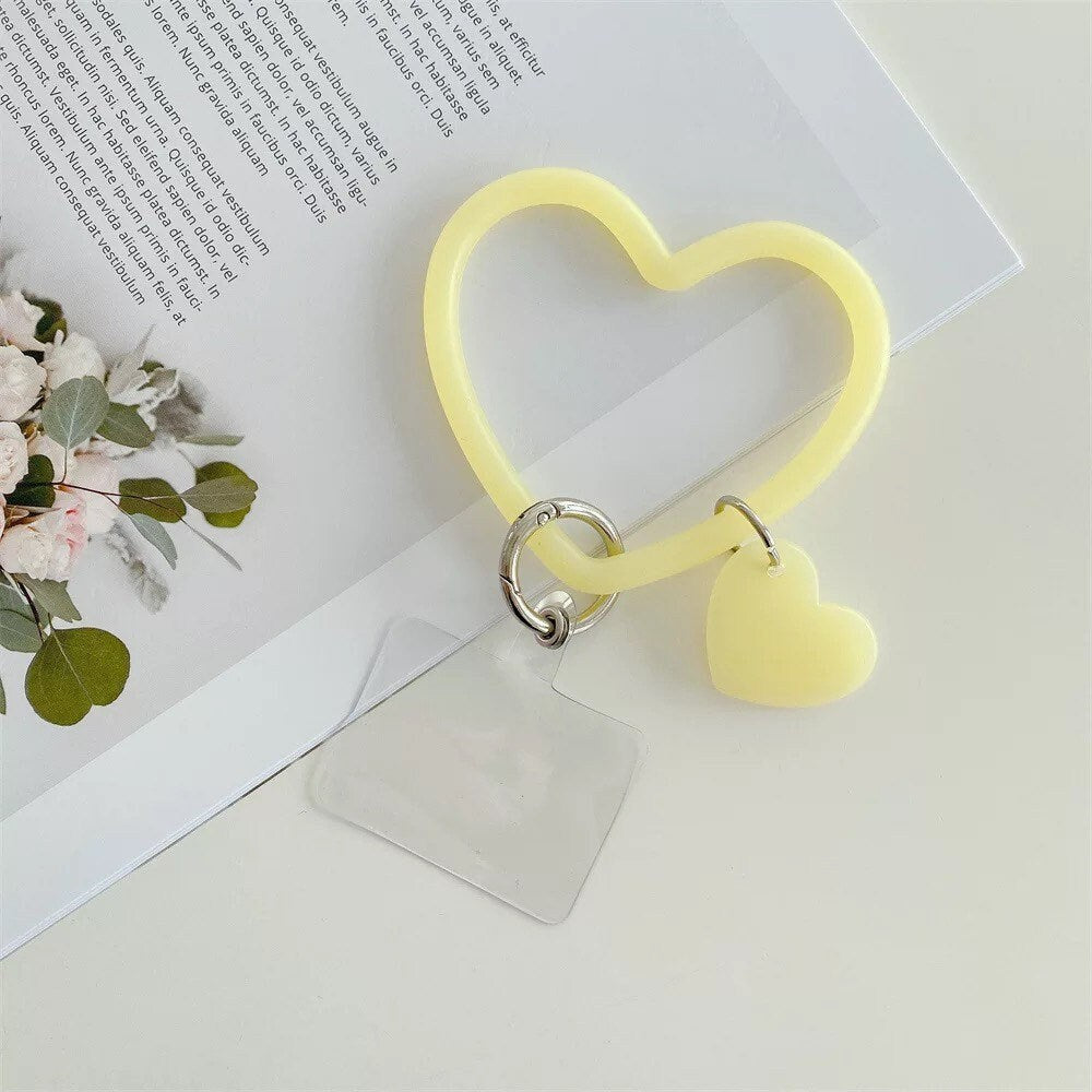HEART WRISTLET / Phone Holder / Bracelet / iPhone Lanyard / Fun Cute Colorful / Aesthetic / Trendy Unique / Kawaii / Girl Teen Gift / Grasp