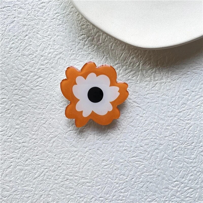 FLOWER POP / Phone Grip / Socket / Stand / Accessories / Trendy / Unique / Glossy Charm / iPhone / Floral / Cute / Kawaii / Retro Mod Kitch