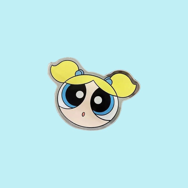 POWER PUFF CUTIES / Girls / Phone Grip / Socket Stand / Accessories / Trendy / Anime Cartoon / Unique iPhone Charm / Pop / Cute Kawaii Gift