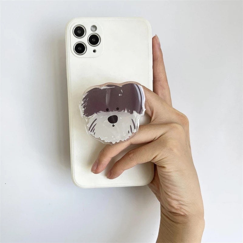 PUPPY LOVE / Phone Grip / Socket / Dog Lover / Stand / Accessories / Trendy / Unique / Charm / iPhone / Cute / Animals / Poodle / Dalmatian