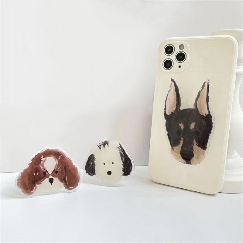 PUPPY LOVE / Phone Grip / Socket / Dog Lover / Stand / Accessories / Trendy / Unique / Charm / iPhone / Cute / Animals / Poodle / Dalmatian