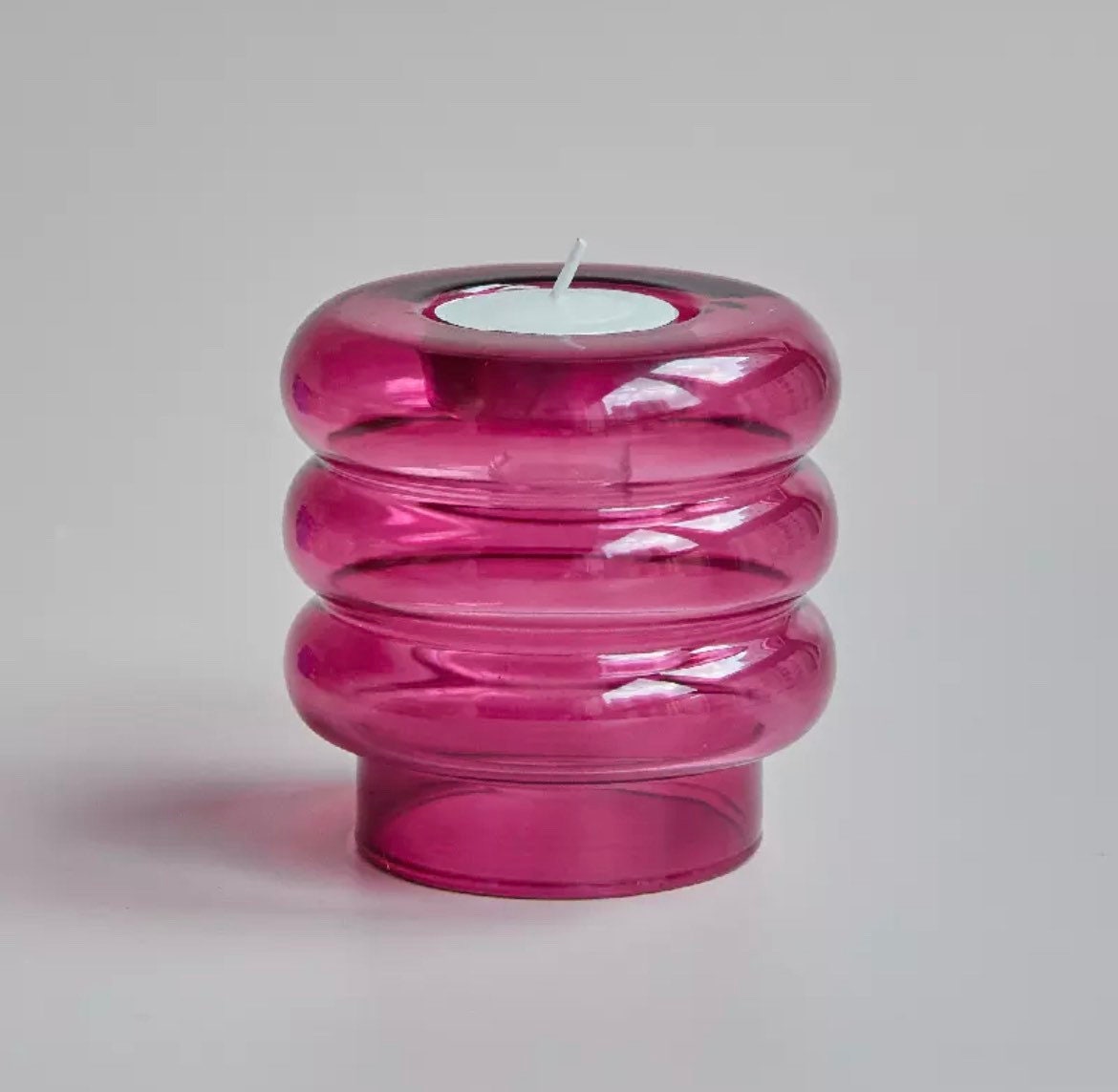 CANDY GLASS / Tea Light / Candle Holders / Mini Vase / Candlestick / Minimalist / Colorful / Aesthetic / Modern / Transparent / Retro / Gift