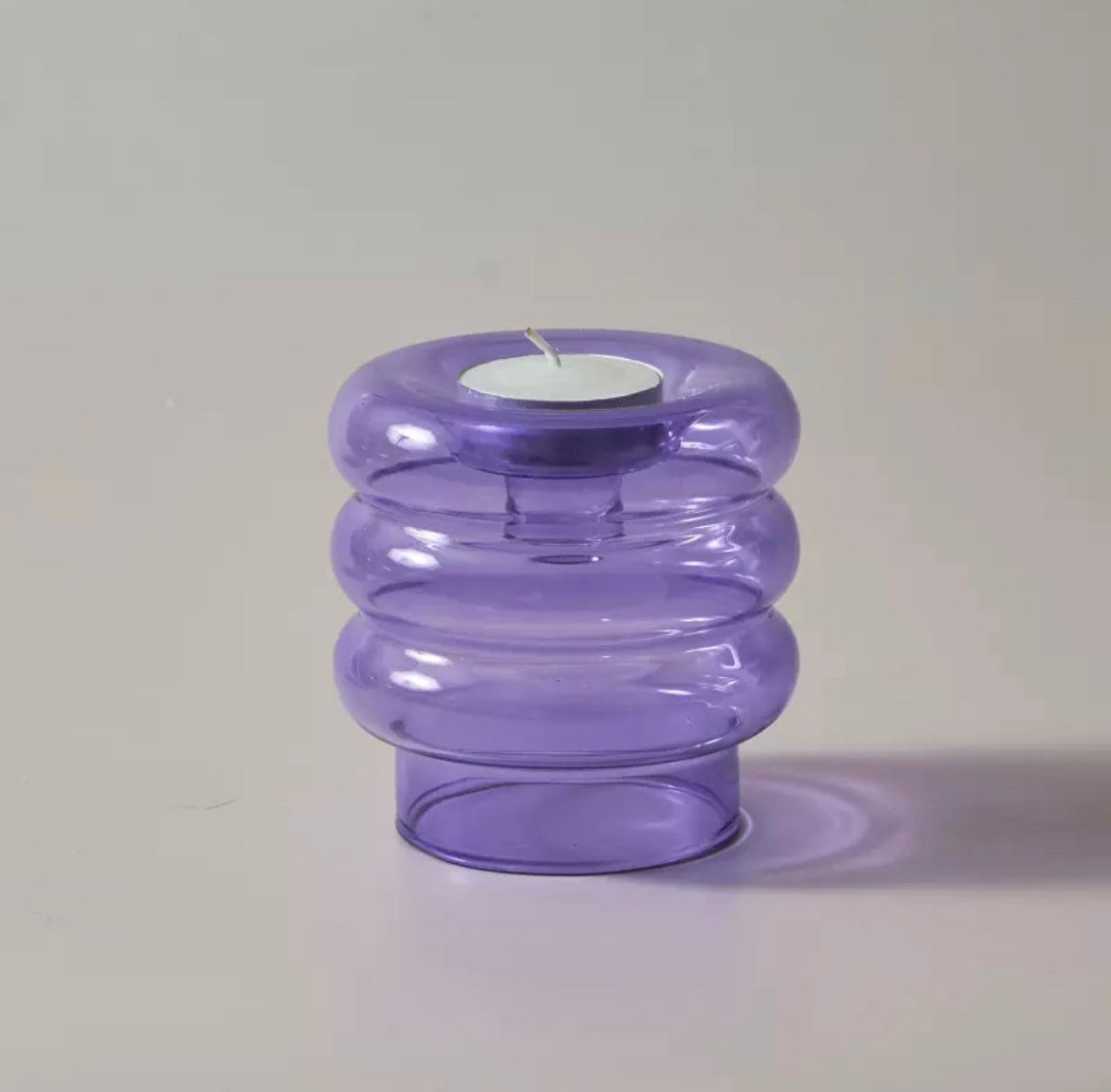 CANDY GLASS / Tea Light / Candle Holders / Mini Vase / Candlestick / Minimalist / Colorful / Aesthetic / Modern / Transparent / Retro / Gift