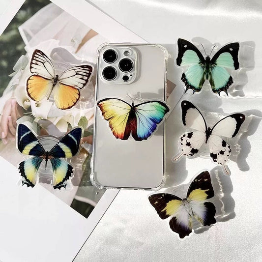 BUTTERFLY / Phone Grip / Socket Stand / Accessory / Trendy Unique / Pretty iPhone Charm / Nature Animal / Insect Lover Gift / Colorful