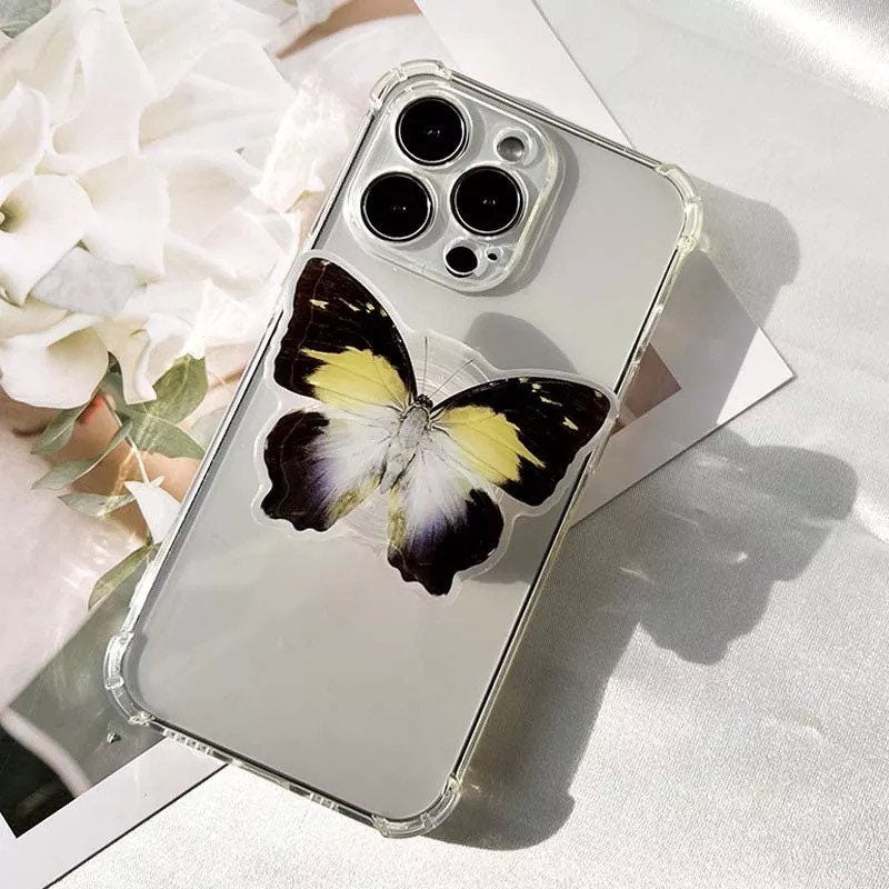 BUTTERFLY / Phone Grip / Socket Stand / Accessory / Trendy Unique / Pretty iPhone Charm / Nature Animal / Insect Lover Gift / Colorful