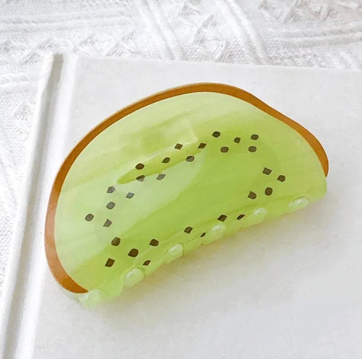 TROPICAL FRUIT / Hair Clip / Claw Barrette / Watermelon / Kiwi / Lemon / Dragon / Colorful / Aesthetic Kawaii Ins / Vacation Accessory Gift