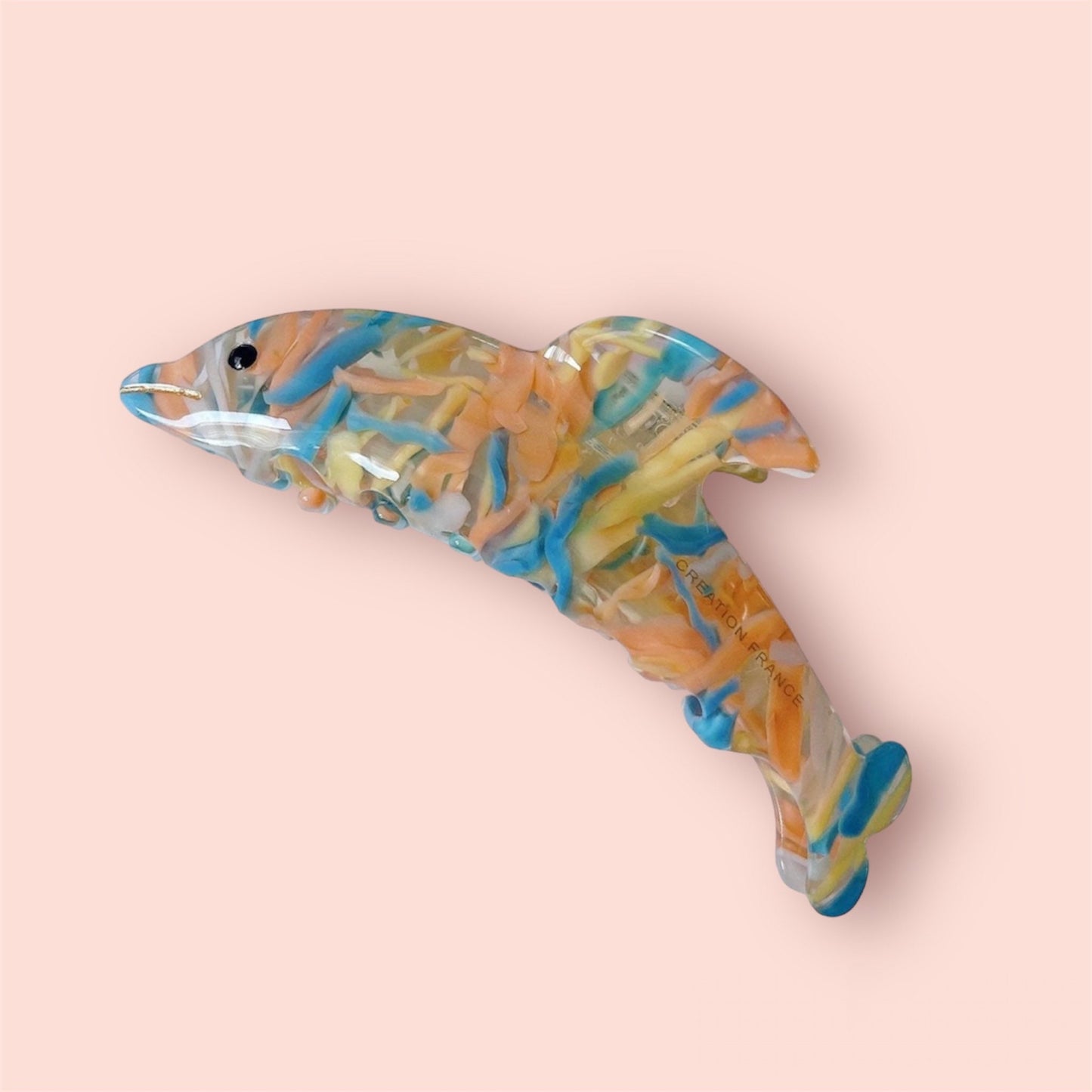 DOLPHIN HAIR CLIP / Claw Barrette / Colorful Statement Accessory / Beach Ocean Animal Lover / Trendy Unique / Cute Vsco Girl Aesthetic Gift