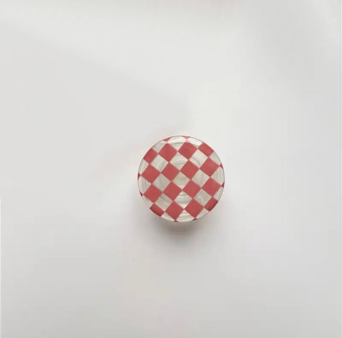 CHECKERED BUTTON / Phone Grip / Socket Stand / Trendy Accessories / Unique / Cute Glossy Charm / iPhone / Kawaii / Punk Aesthetic / Colorful