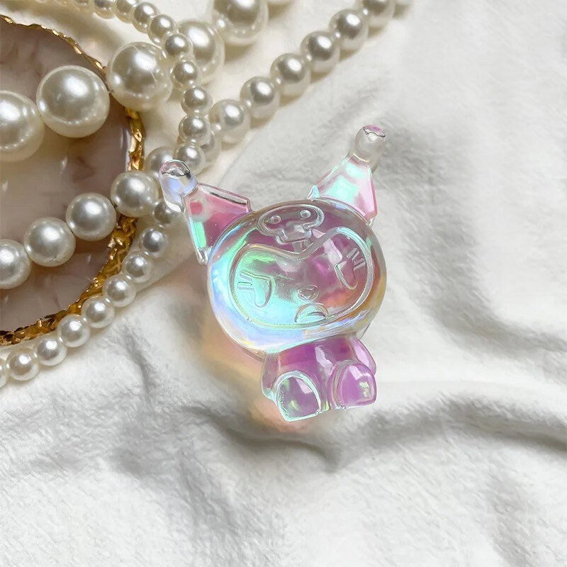 CUTE KUROMI / Phone Grip / Socket / Iridescent Stand / Hello Kitty Accessories / Trendy Unique / Clear iPhone Charm / Pop / Kawaii / Gift