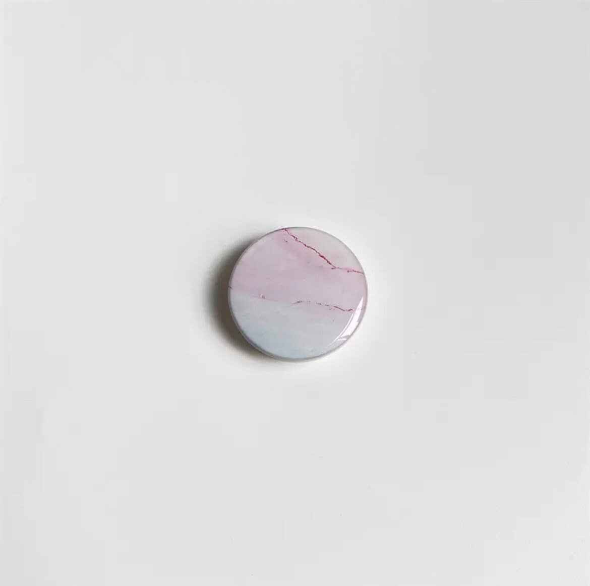 PINK MARBLE / Phone Grip / Socket Stand Holder / Aesthetic Watercolor / Minimal / Unique / Cute Glossy Charm / iPhone / Kawaii Pop Accessory