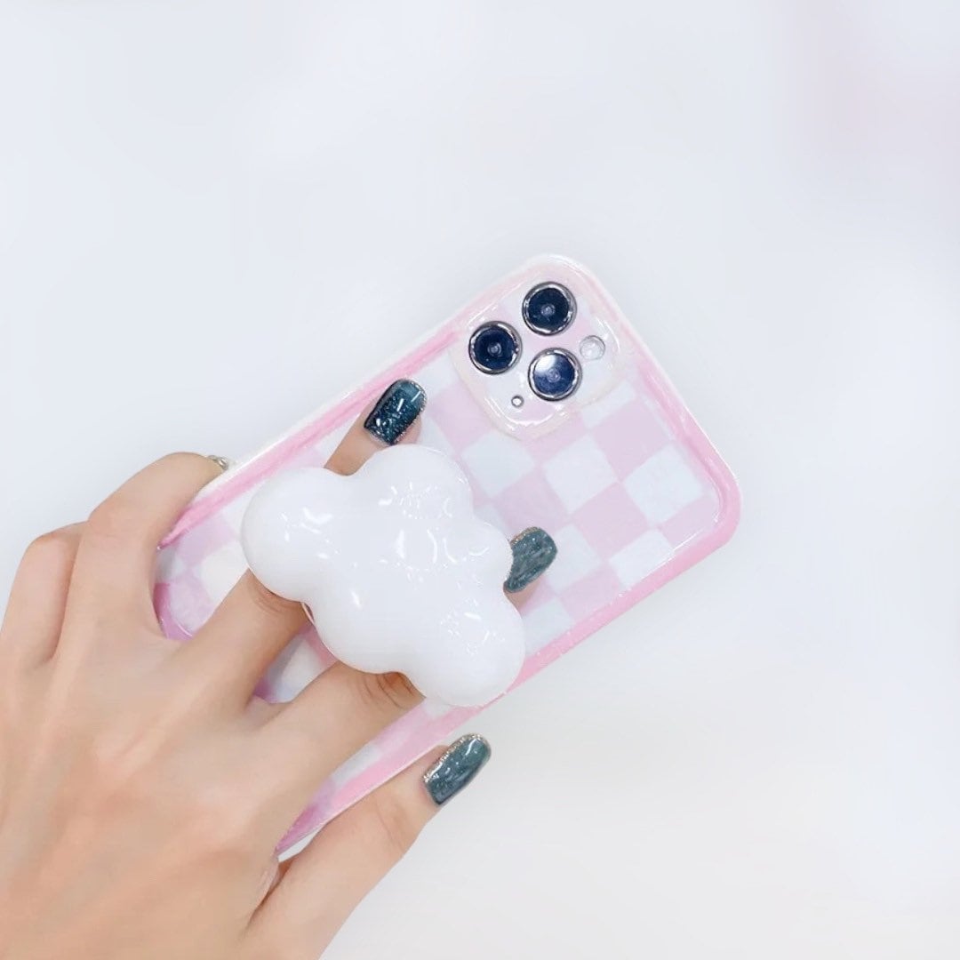 DARK CLOUD / Phone Grip / Socket / Stand / Cute Accessories / Trendy / Unique Charm / iPhone / Celestial / Pop / Kawaii / Gift / Black White