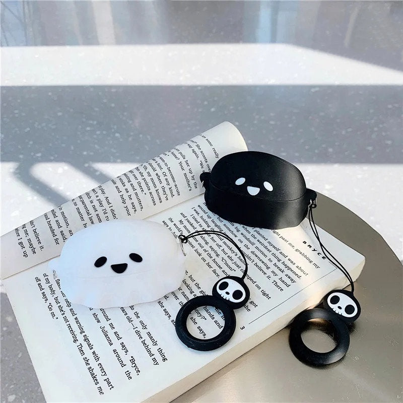 LITTLE GHOST / AirPod Case / Wristlet / Spooky Vibes / Halloween Cartoon / Earbud Protector / Holder / Cute Kawaii / Phone Accessory / Gift