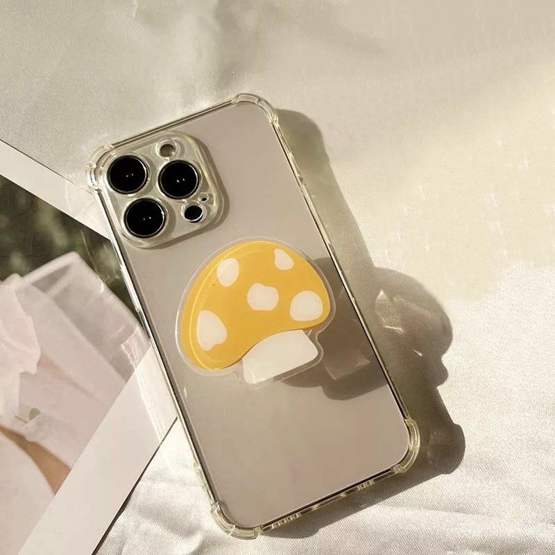 RETRO MUSHROOM / Phone Grip / Socket Stand / Toadstool / Trendy Unique / Charm / iPhone / Kawaii / Cute Colorful / Aesthetic / Groovy / 60s