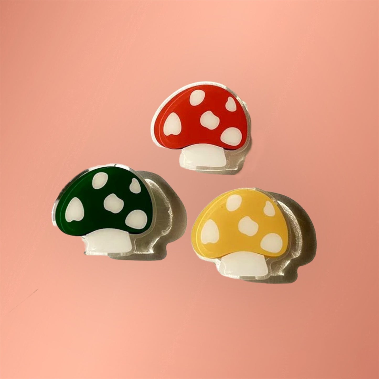 RETRO MUSHROOM / Phone Grip / Socket Stand / Toadstool / Trendy Unique / Charm / iPhone / Kawaii / Cute Colorful / Aesthetic / Groovy / 60s