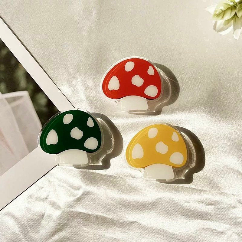 RETRO MUSHROOM / Phone Grip / Socket Stand / Toadstool / Trendy Unique / Charm / iPhone / Kawaii / Cute Colorful / Aesthetic / Groovy / 60s