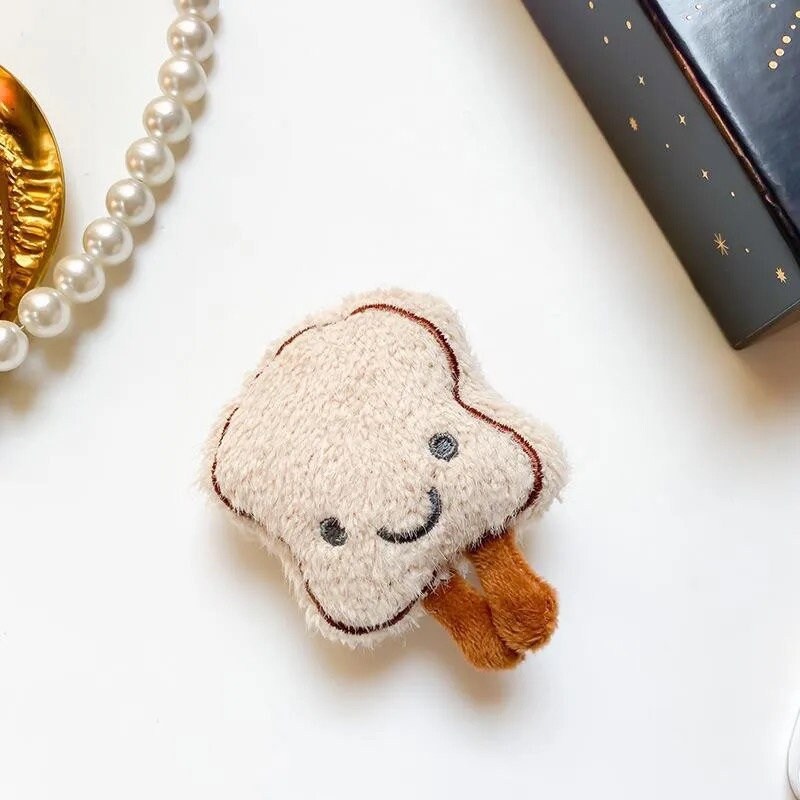 EGGS + TOAST / Phone Grip / Socket Stand / Accessories / Trendy iPhone Charm / Fuzzy Fluffy Plush / Cute Kawaii Pop / Gift Toy Collectible