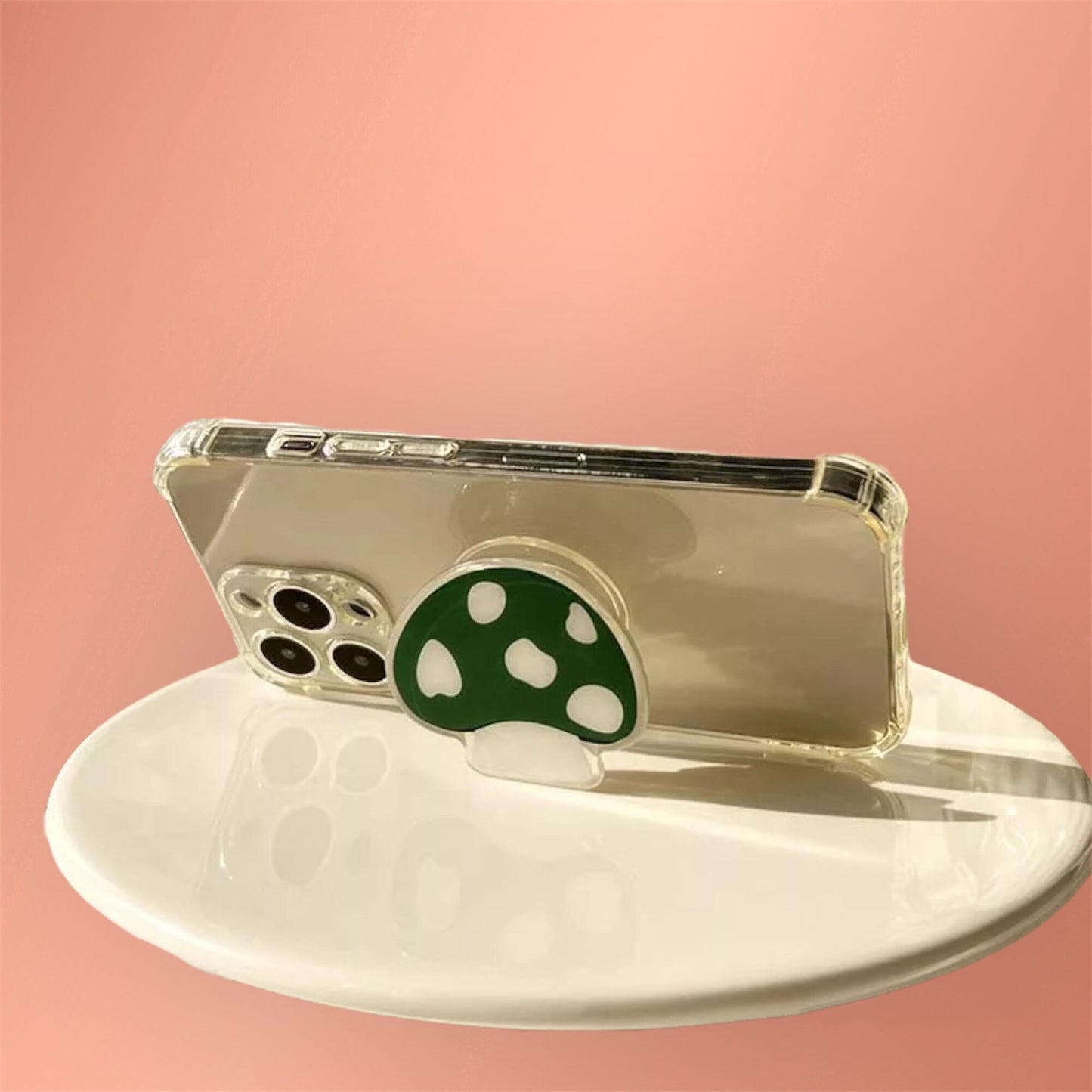 RETRO MUSHROOM / Phone Grip / Socket Stand / Toadstool / Trendy Unique / Charm / iPhone / Kawaii / Cute Colorful / Aesthetic / Groovy / 60s