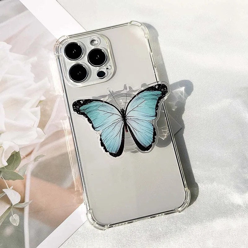 BUTTERFLY / Phone Grip / Socket Stand / Accessory / Trendy Unique / Pretty iPhone Charm / Nature Animal / Insect Lover Gift / Colorful Gift