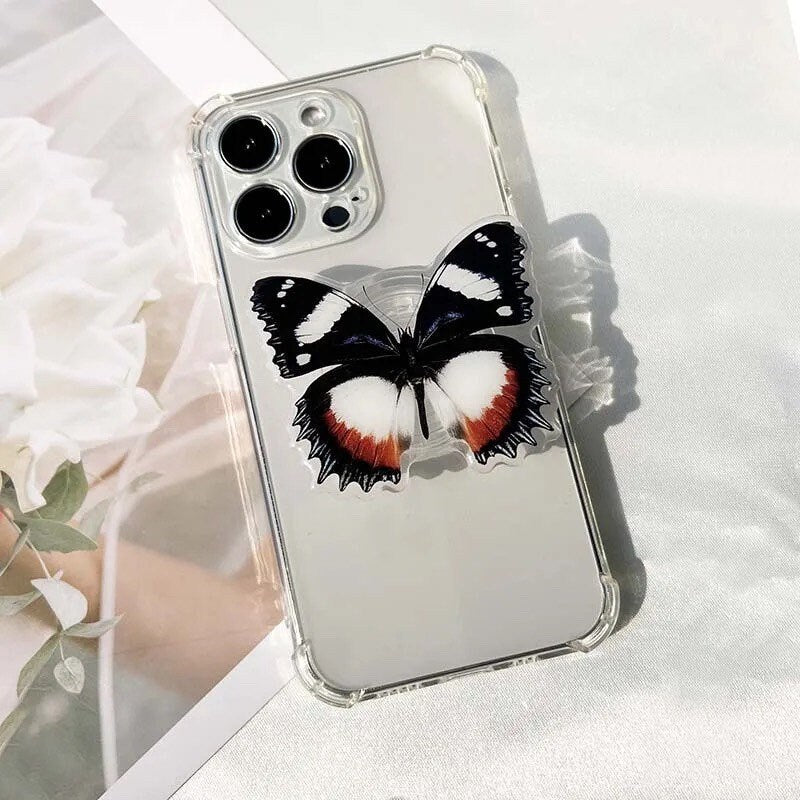 BUTTERFLY / Phone Grip / Socket Stand / Accessory / Trendy Unique / Pretty iPhone Charm / Nature Animal / Insect Lover Gift / Colorful Gift