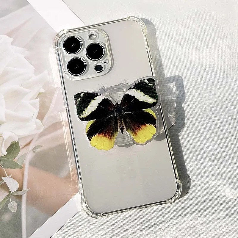 BUTTERFLY / Phone Grip / Socket Stand / Accessory / Trendy Unique / Pretty iPhone Charm / Nature Animal / Insect Lover Gift / Colorful Gift