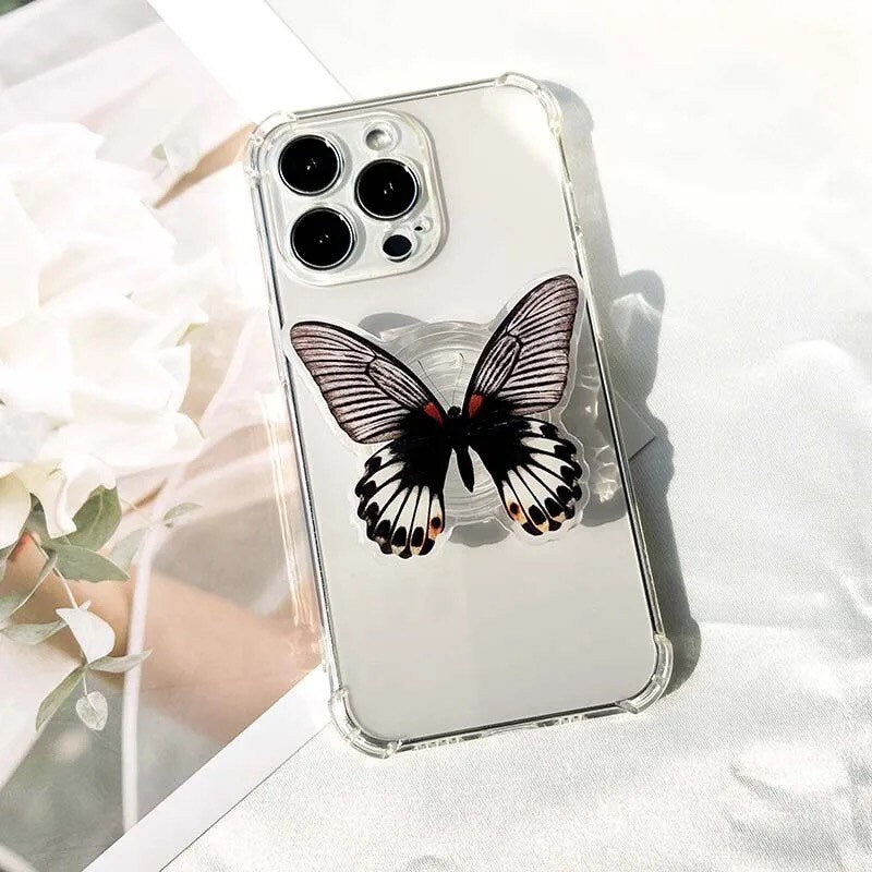 BUTTERFLY / Phone Grip / Socket Stand / Accessory / Trendy Unique / Pretty iPhone Charm / Nature Animal / Insect Lover Gift / Colorful Gift