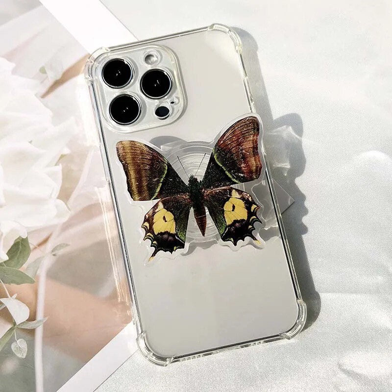 BUTTERFLY / Phone Grip / Socket Stand / Accessory / Trendy Unique / Pretty iPhone Charm / Nature Animal / Insect Lover Gift / Colorful Gift