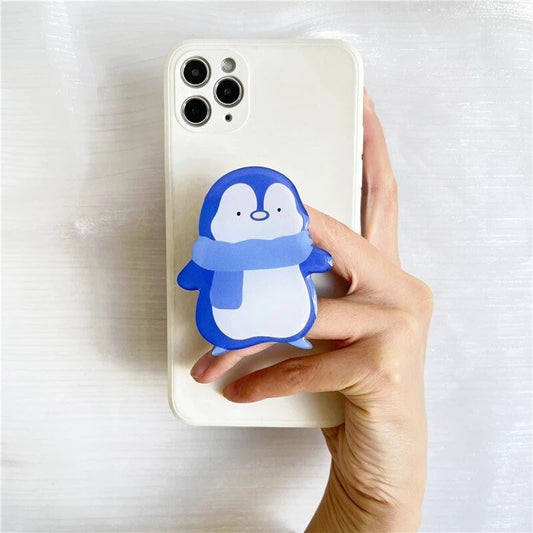 PENGUIN LOVE / Phone Grip / Socket Stand / Animal Lover / Accessories / Cute Cartoon / Winter Snow / Trendy / Unique / Kawaii iPhone Charm