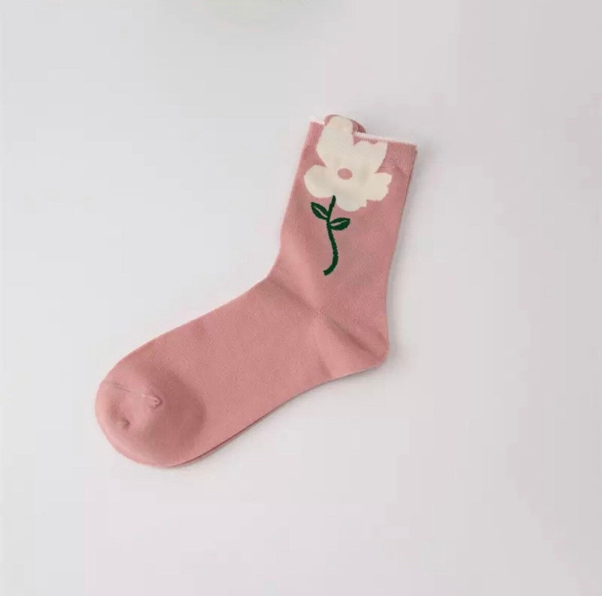 FLOWER SOCKS / Tulip / Poppy / Simple / Colorful / Fun / Graphic / Aesthetic / INS / Pretty / Feminine / Teen / Floral / Women / Unique