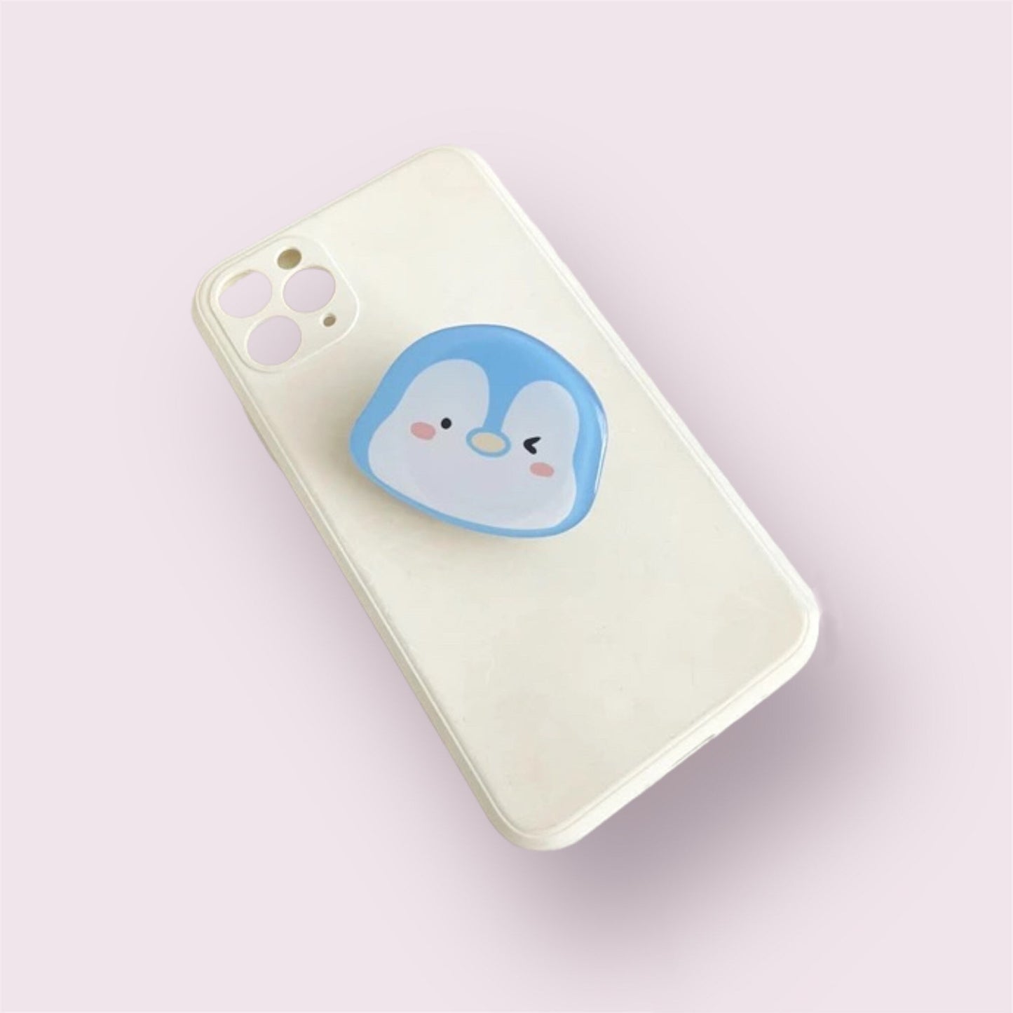 PENGUIN LOVE / Phone Grip / Socket Stand / Animal Lover / Accessories / Cute Cartoon / Winter Snow / Trendy / Unique / Kawaii iPhone Charm