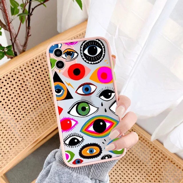 EVIL EYE CASE / Phone Case / iPhone / Fun / Colorful / Aesthetic / Pastels / Bright Eyes / Pattern / Trendy / Unique / Kawaii / iPhone 12