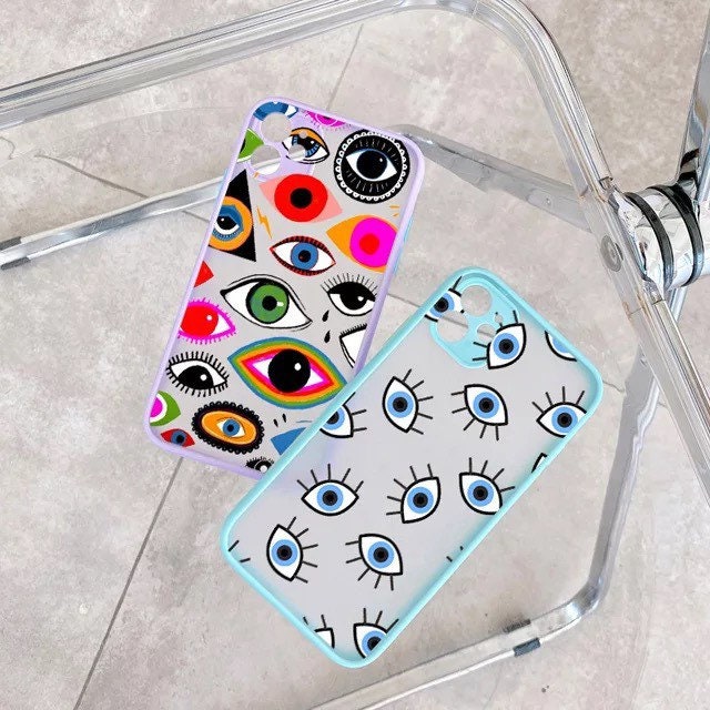 EVIL EYE CASE / Phone Case / iPhone / Fun / Colorful / Aesthetic / Pastels / Bright Eyes / Pattern / Trendy / Unique / Kawaii / iPhone 12