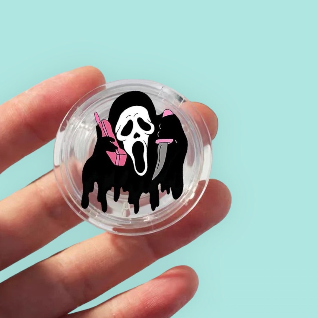 GHOSTFACE PHONE GRIP / Socket Stand / Scream Movie / Thriller Horror / Cute Accessory / Hello Sydney / You Hang Up / Pop Tok / Gift / Pink