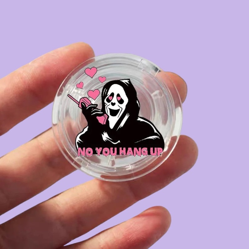 GHOSTFACE PHONE GRIP / Socket Stand / Scream Movie / Thriller Horror / Cute Accessory / Hello Sydney / You Hang Up / Pop Tok / Gift / Pink